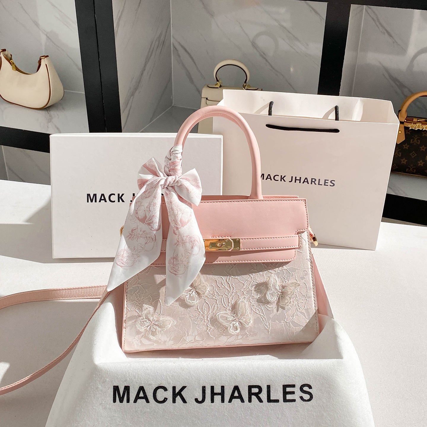 Beautiful Butterfly Embroidery Kelly High-grade Large Bags