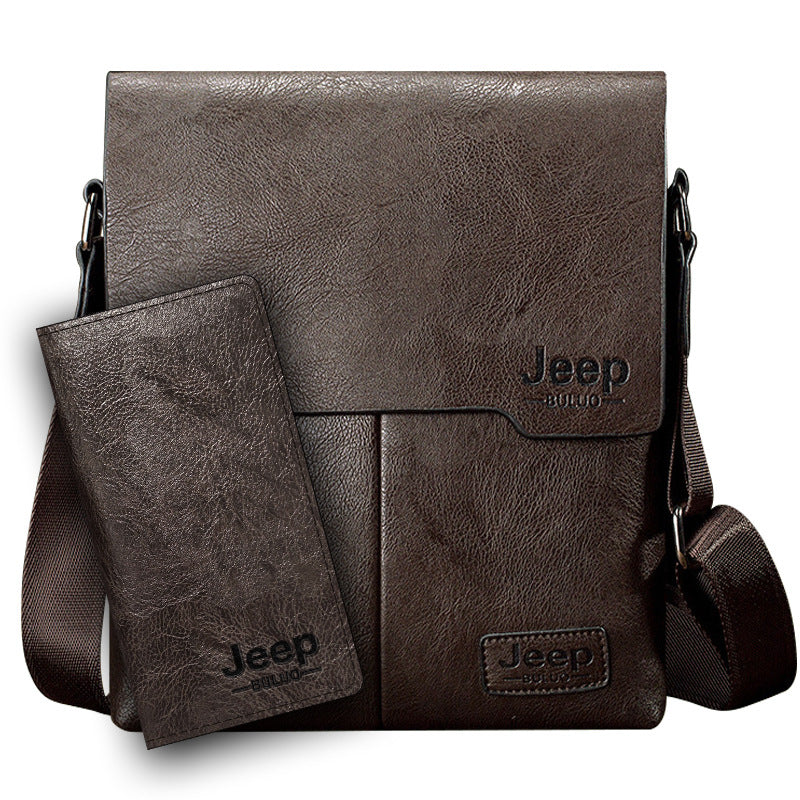 Men's Fashion Stylish Leather Soft Vertical Men's Shoulder Bags