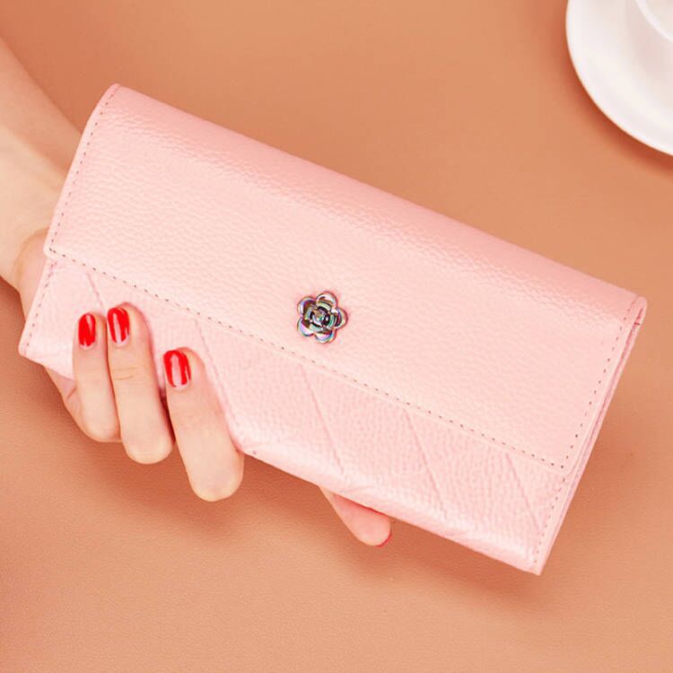 Long Genuine Leather Pure First Layer Ladies Wallets