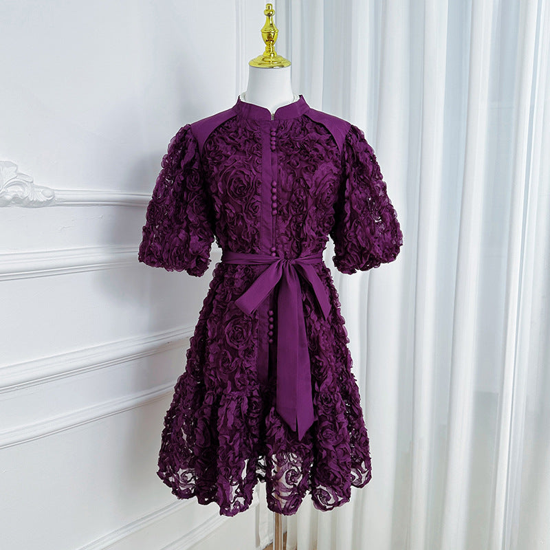Women's Style Niche Dress French Temperament Three-dimensional Dresses