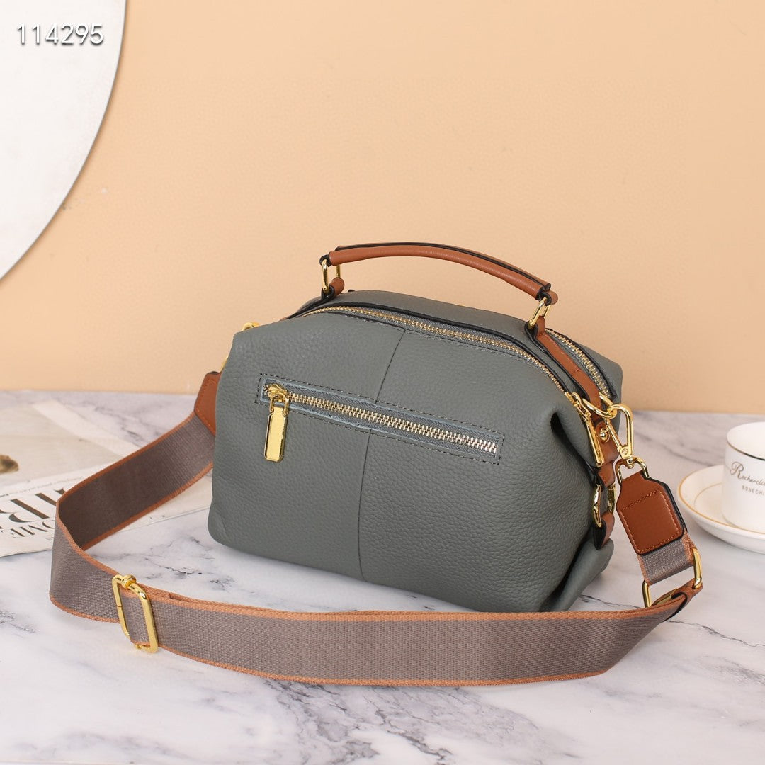 Women's Boston Pillow Genuine Leather Soft Western Shoulder Bags