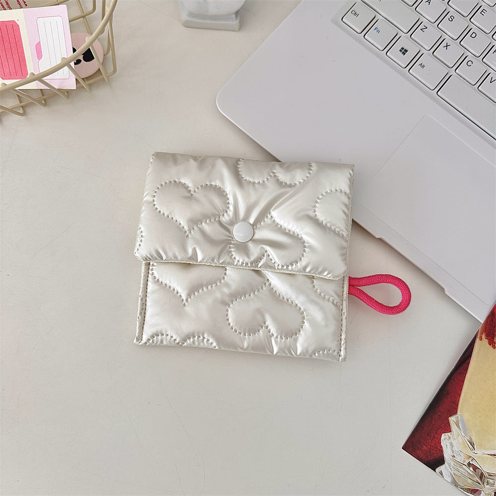 Heart-shaped Clutch Makeup Pocket Take It Cosmetic Bags