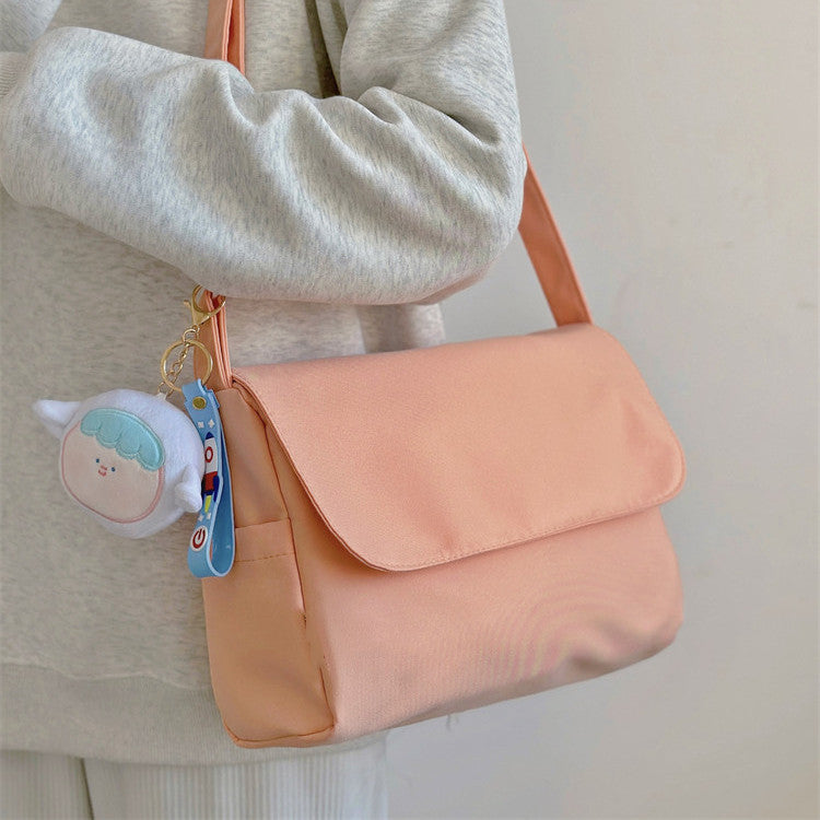Style Simple Pure Color Artistic Preppy Bags