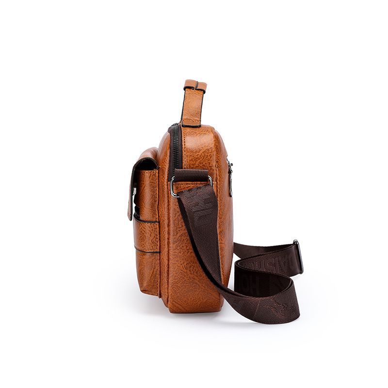 Men's Soft Leather Horizontal Large Capacity Leisure Men's Messenger Bags