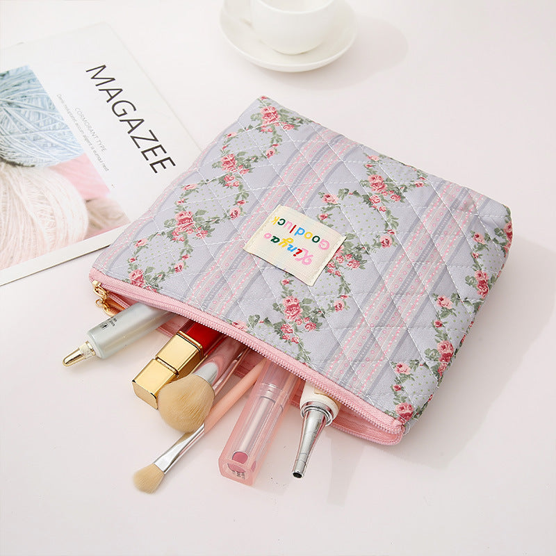 Floral Makeup Large Capacity Sense Convenient Cosmetic Bags