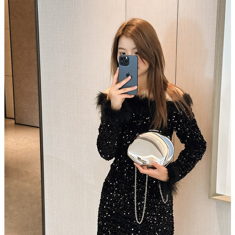 Design Metal Acrylic Goose Egg Fashion Crossbody Bags