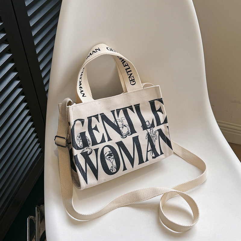 Classy Glamorous Letter Commuter Fashion Canvas Shoulder Bags