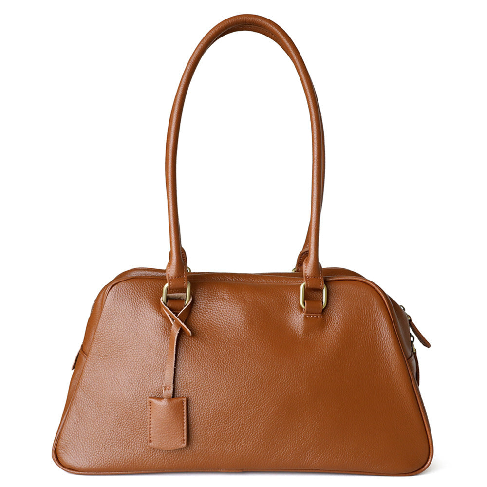Retro First Layer Cowhide Large Capacity Shoulder Bags