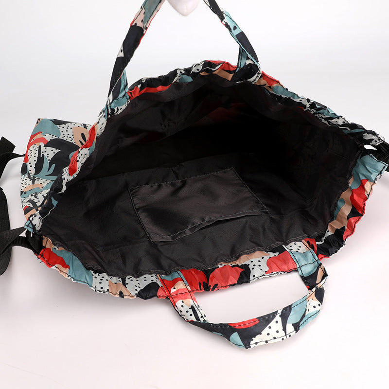 Pretty Unique Folding Drawstring Nylon Printed Backpacks