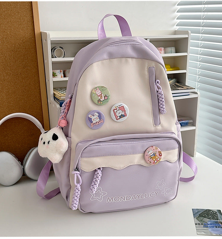 Style Simple Contrast Color Primary Secondary Backpacks