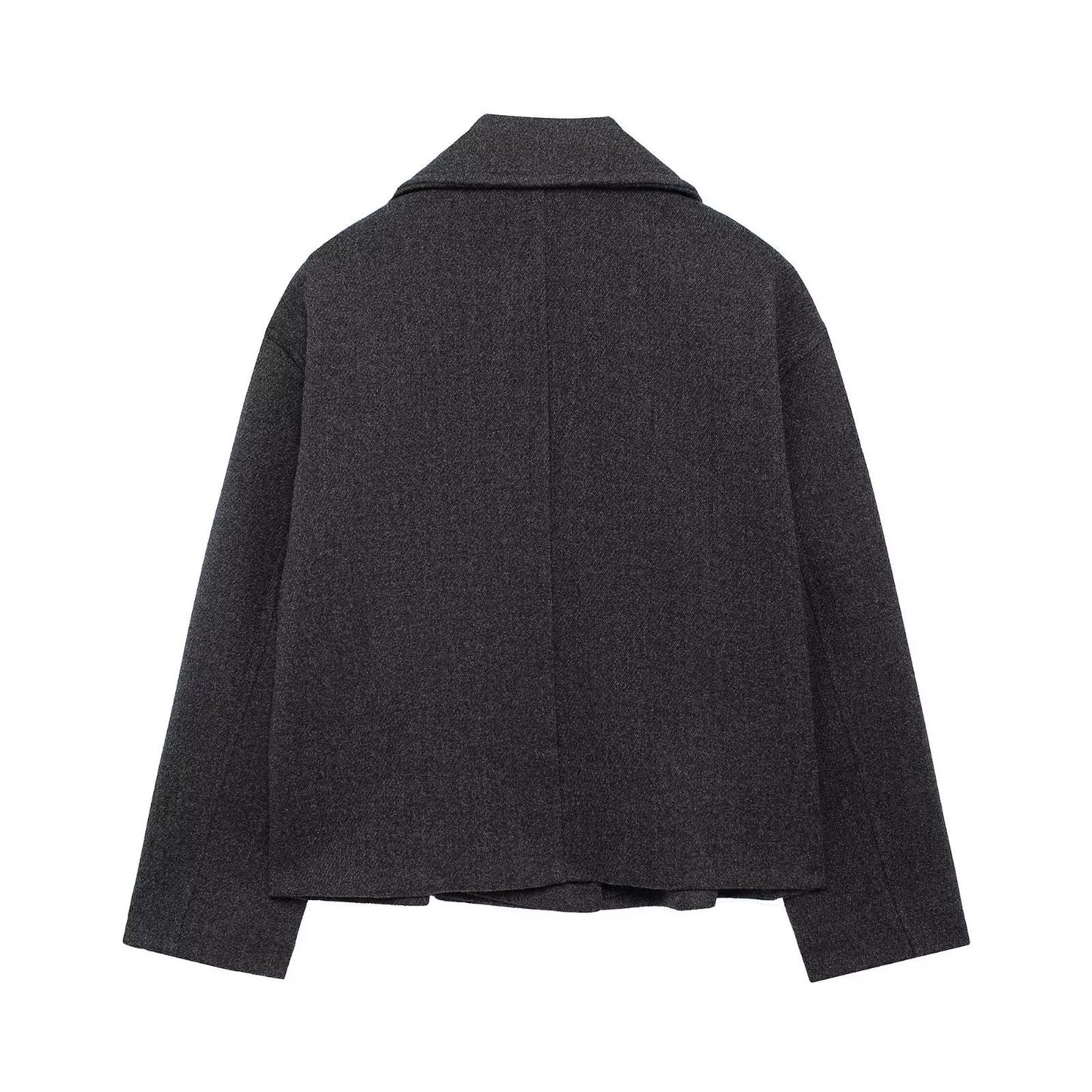 Autumn Double Breasted Blended Row Ornament Coats