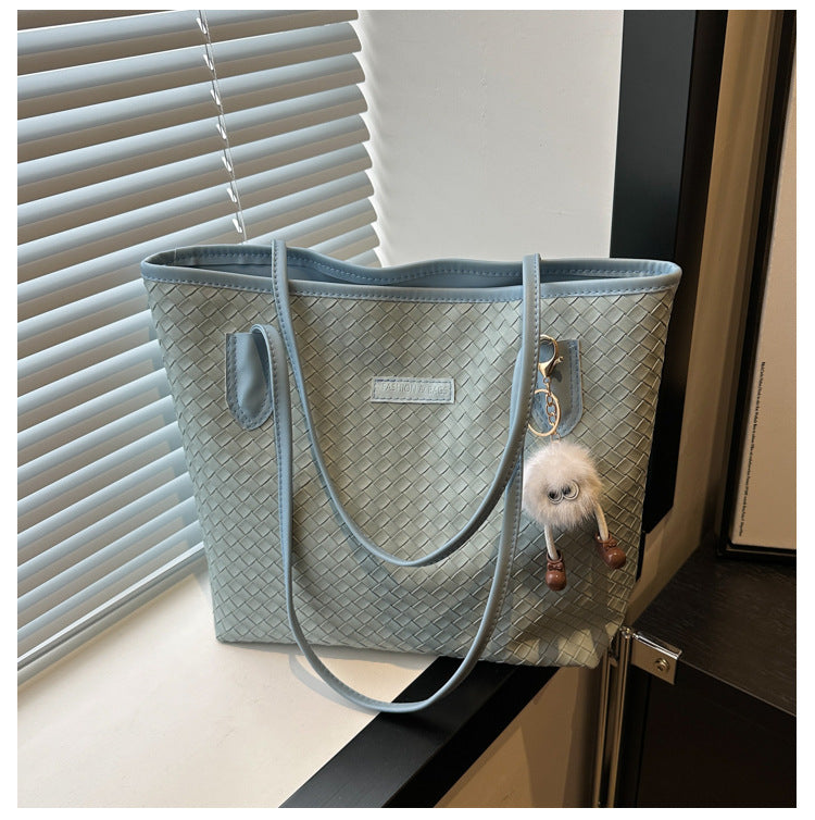 Women's Fashionable Plaid Large Capacity Commuter Underarm Tote Bags