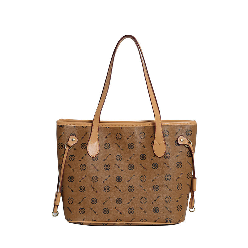 Women's Fashionable High-grade Retro Printed Commuter Large Bags