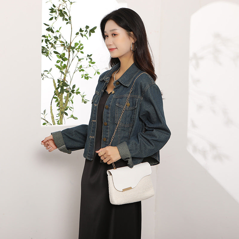 Women's Classic Classy Woven Straw Live Crossbody Bags
