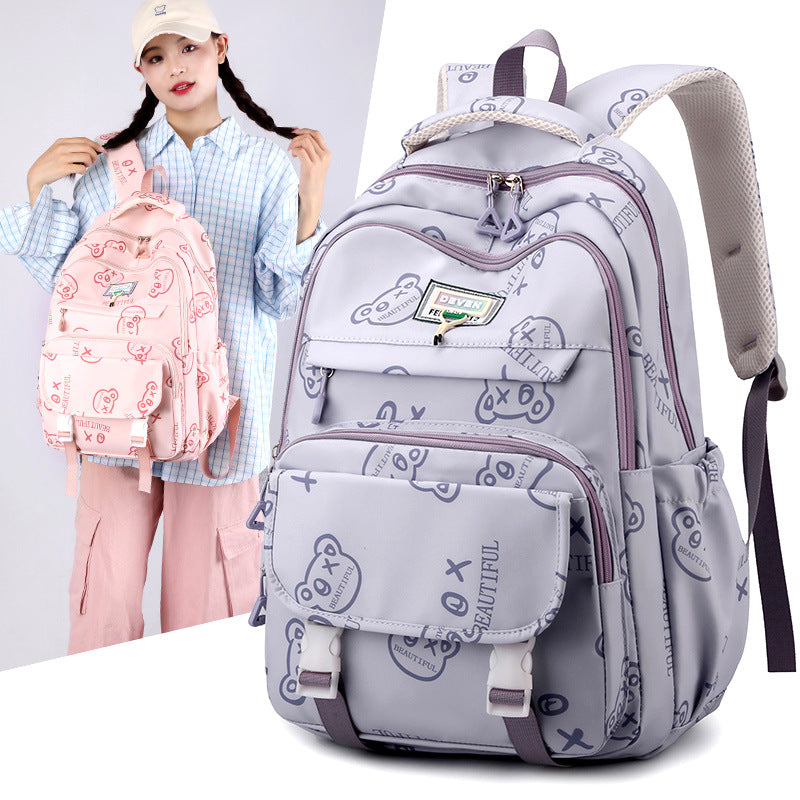 Female Cute Printing Large Capacity Leisure Backpacks