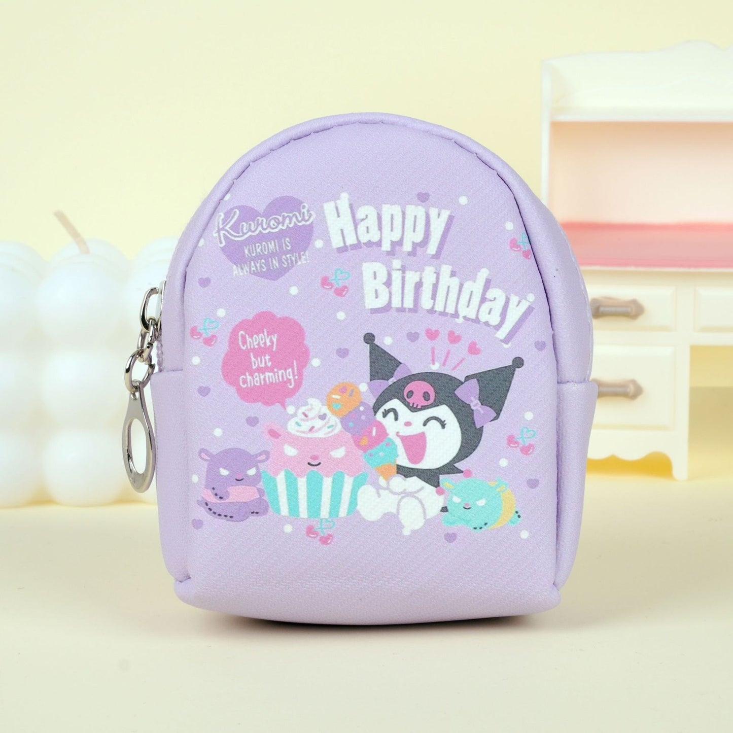 Korean Cartoon Cute Apple Headset Storage Coin Purses