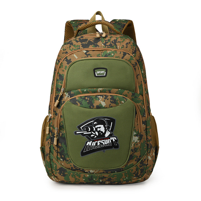 Chicken Dinner Jesus Survival Level Camouflage Backpacks