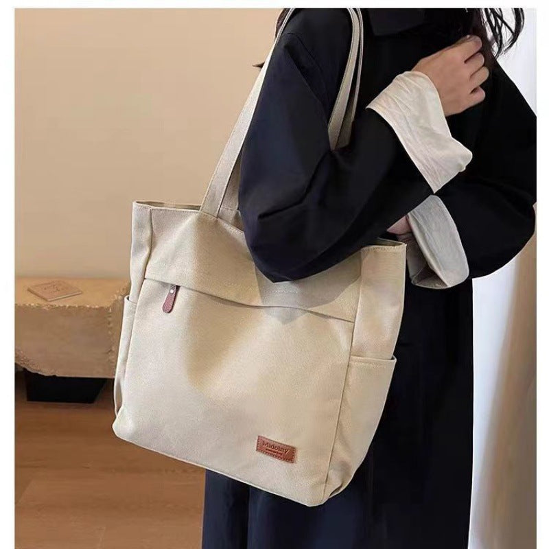 Canvas Large Capacity Class Simplicity One Shoulder Bags