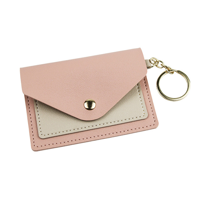 Candy Color Simple Thin With Cover Card Holder