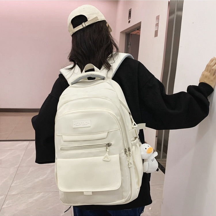 Design Female Junior College Style Solid Backpacks