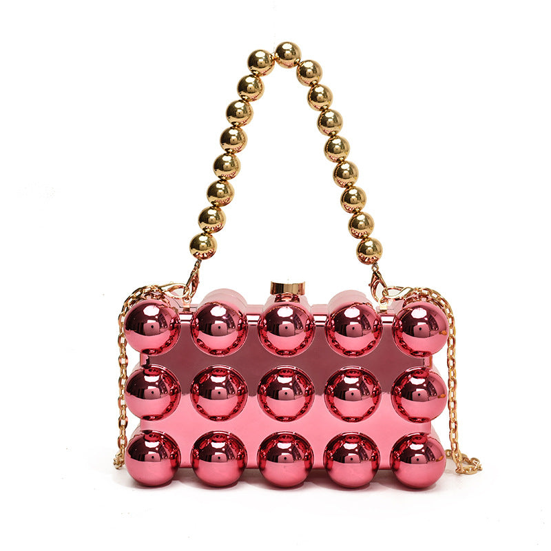 Women's Acrylic Egg Puff Box Fashion Candy Color Western Evening Bags