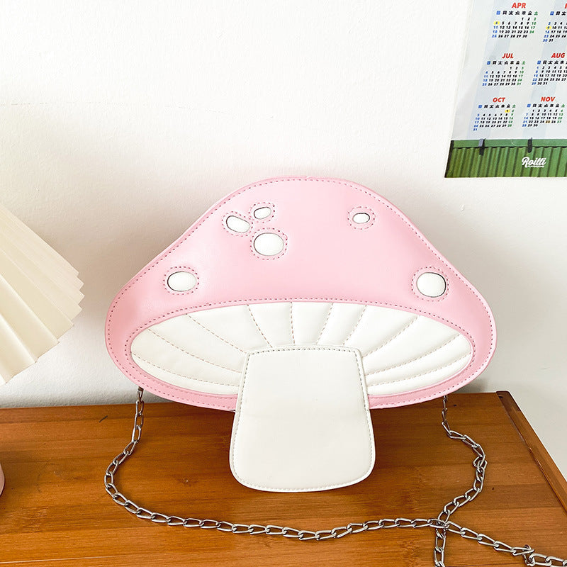 Women's Personality Design Funny Cute Cartoon Mushroom Style Crossbody Bags