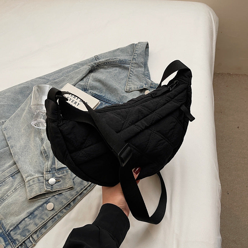 Women's Fashion Simple Western Style Solid Color Crossbody Bags