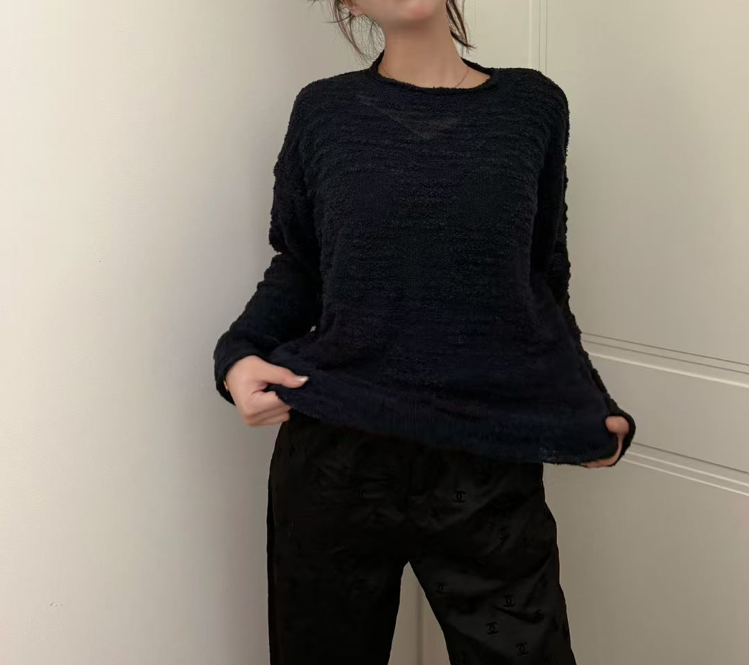 Women's Idle Style Loop Yarn Thin Bottoming Knitwear