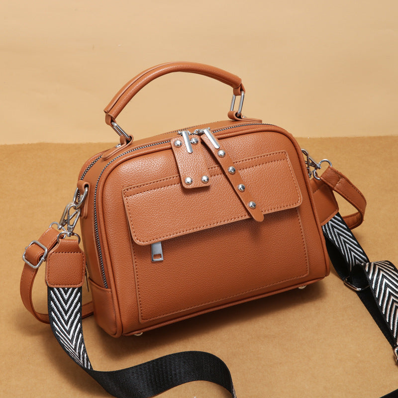 Women's Fashion Leather Silk Large Capacity Crossbody Bags