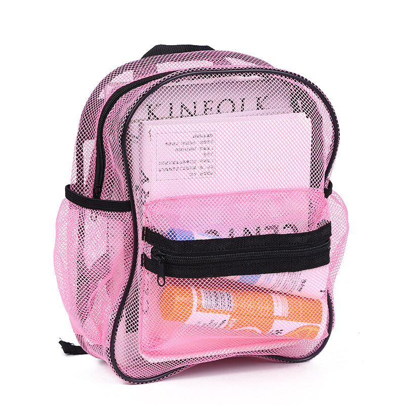 Children's High Mesh Transparent Simple Beach Certification Backpacks