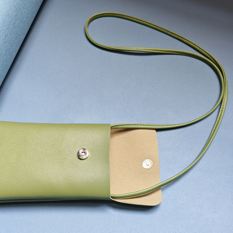 Korean Style Trendy Simple Vertical Mobile Soft Leather Phone Bags