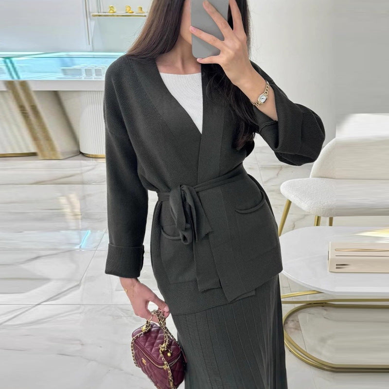 Women's Solid Color Elegant Tied Slim Fit Suits
