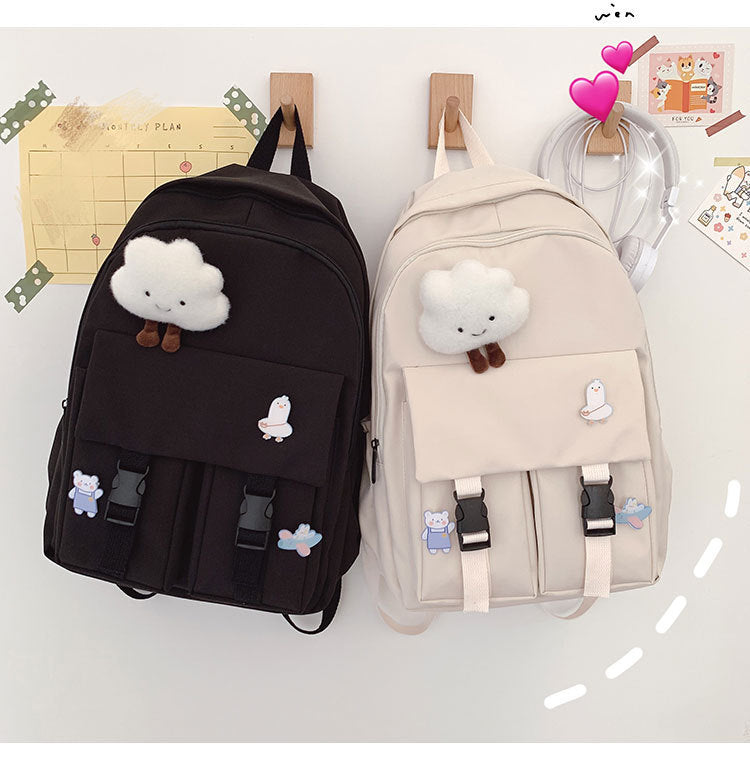 Female Korean High College Style Simple Backpacks