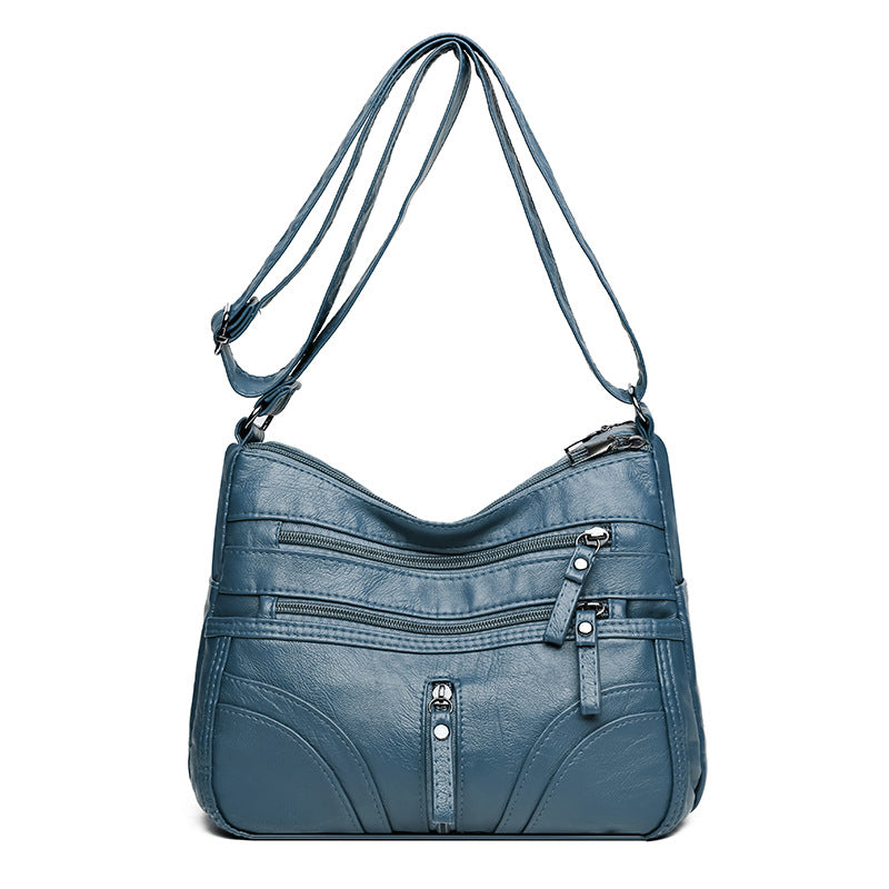 Women's Soft Leather Large Capacity Mother Crossbody Bags