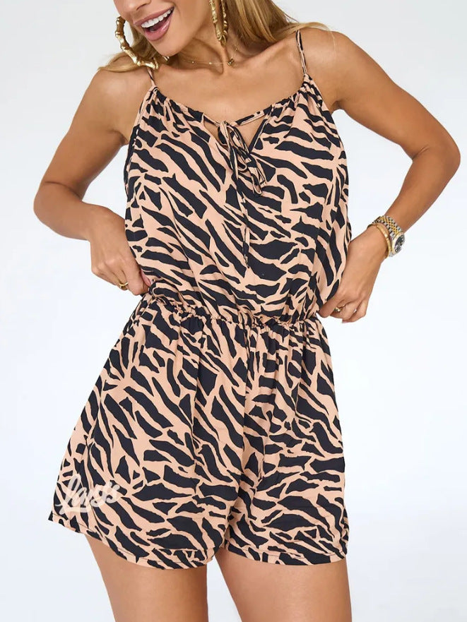 Sexy One-piece Dress Boxer Casual Fashion Printing Beach Seaside Shorts