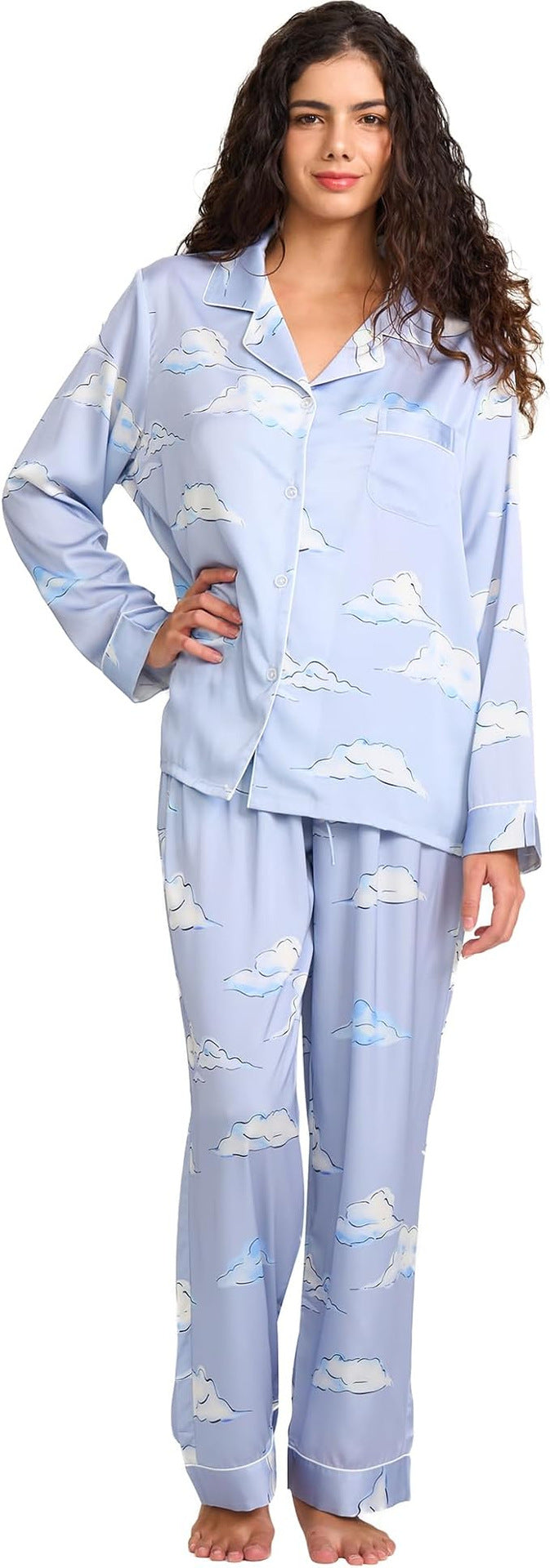 Women's Cuban Collar Trendy Fashion Puzzle Printed Suits