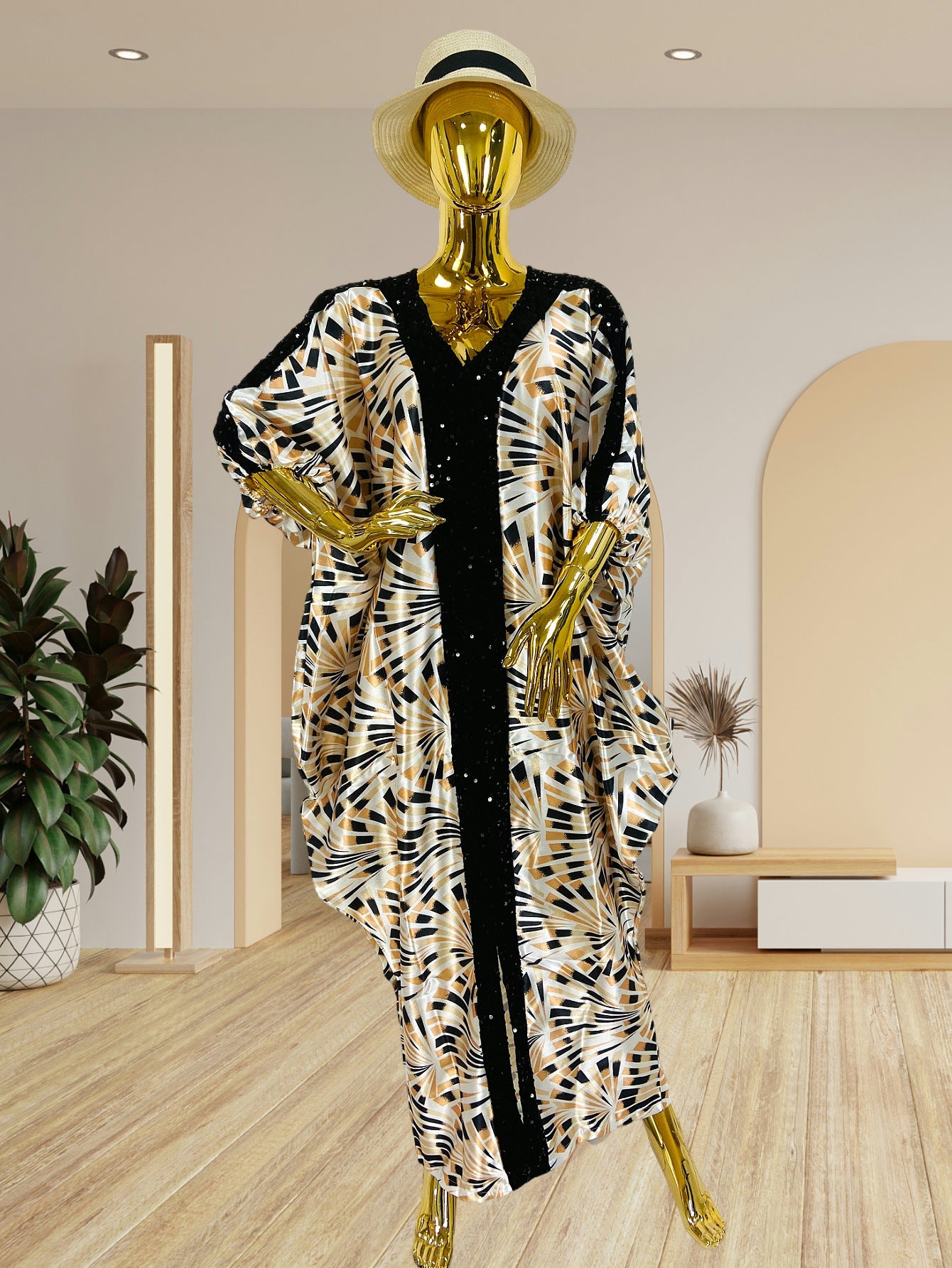 Stitching Printing Robe African Loose Print Dresses