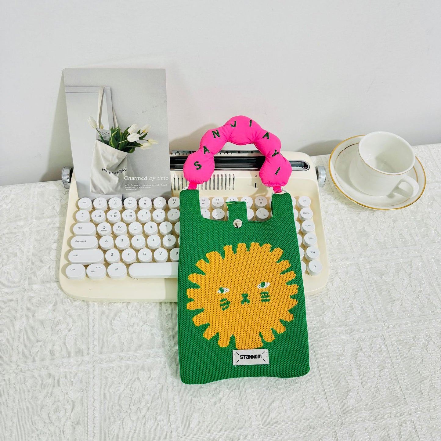 Creative Cute Cartoon Cat Knitted Mini Crossbody Bags