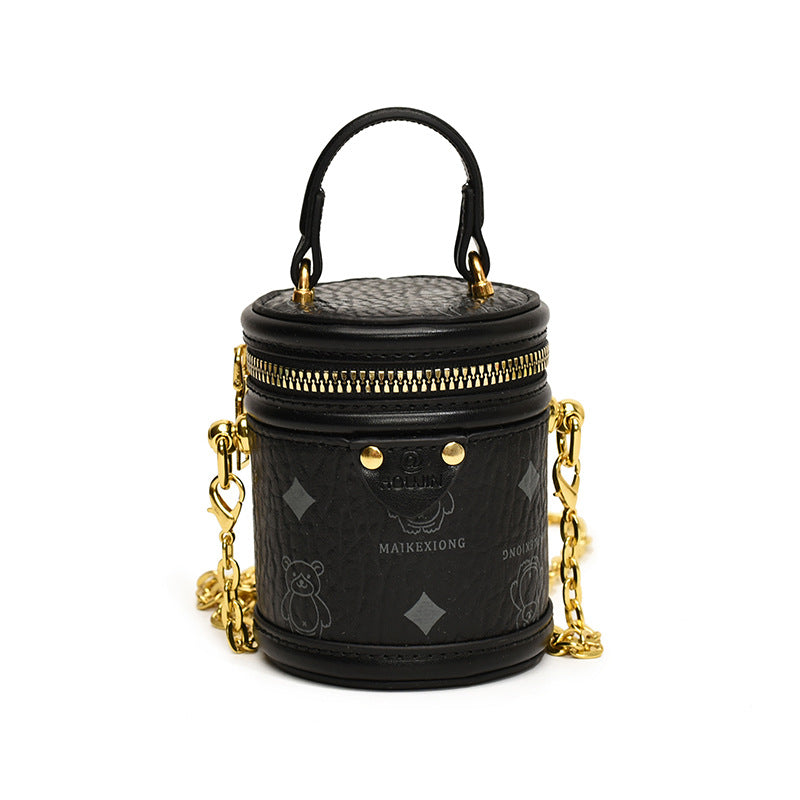 Children's Model Style Retro Mini Fortune Tube Crossbody Bags
