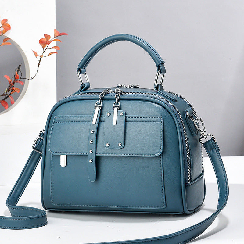Women's Fashion Leather Silk Large Capacity Crossbody Bags