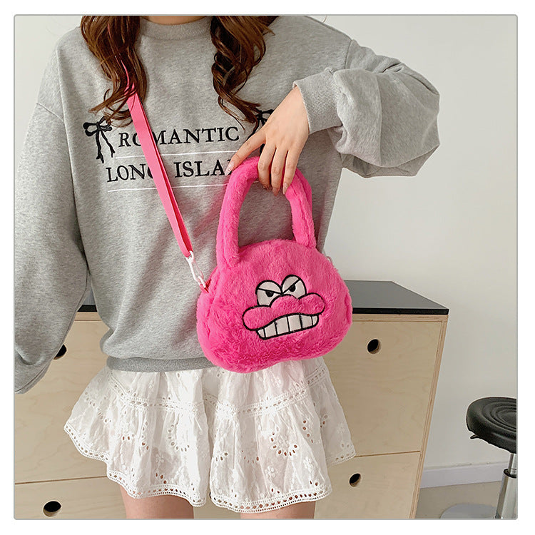 Crayon Rabbit Plush Cute Left Guard Door Pig Crossbody Bags