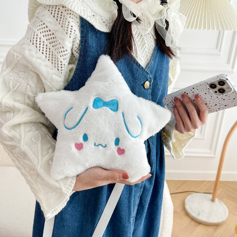 Cute Pentagram Plush Female Soft Clow Backpacks