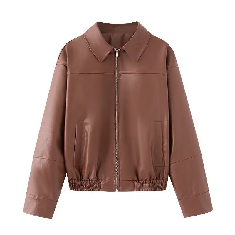 Women's Cool Pretty Faux Leather Bomber Jackets