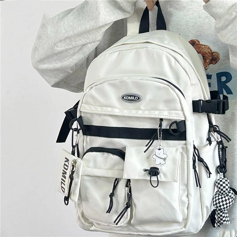 Korean Style Work Clothes Female Large Backpacks
