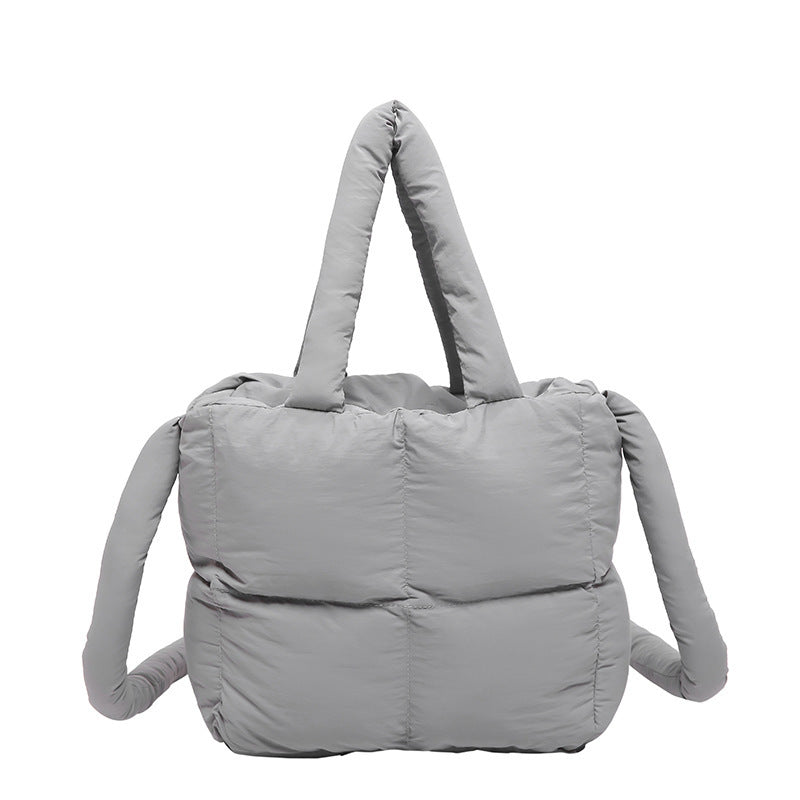 Women's Fashion Down Soft Cotton Filled Pillow Shoulder Bags