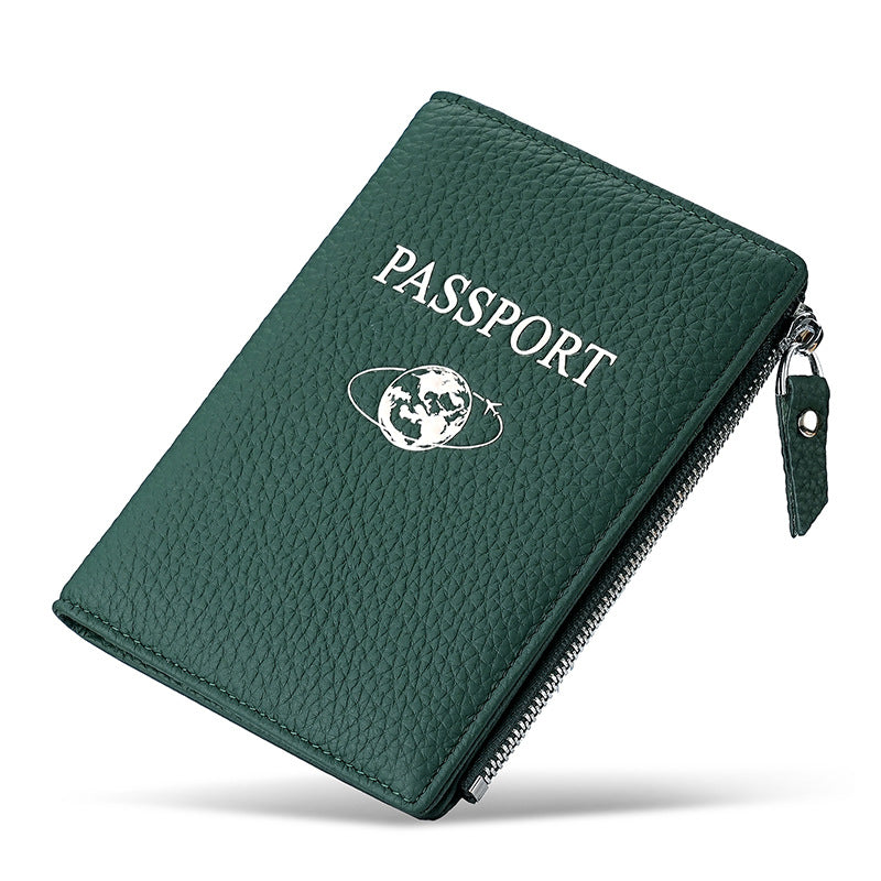 Passport First Layer Cowhide Document Abroad Bags