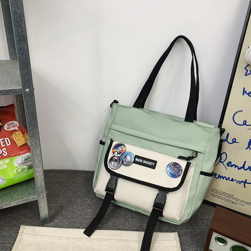 Women's & Men's & Cram Style Couple Color Matching Fashion Korean Crossbody Bags