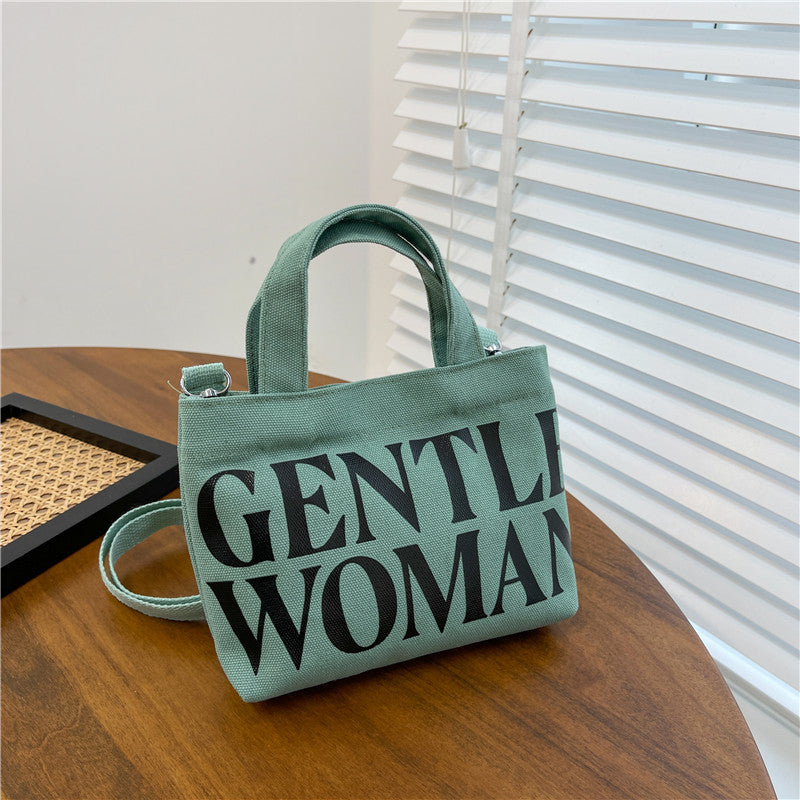 Thailand Canvas Design Portable Letter Large Crossbody Bags