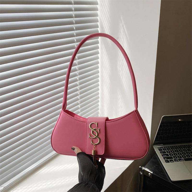 Women's Simple Autumn Western Style Leisure Commuter Shoulder Bags