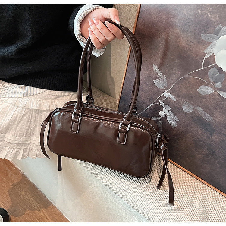 French Minority Fashion Vintage Bow Female Shoulder Bags